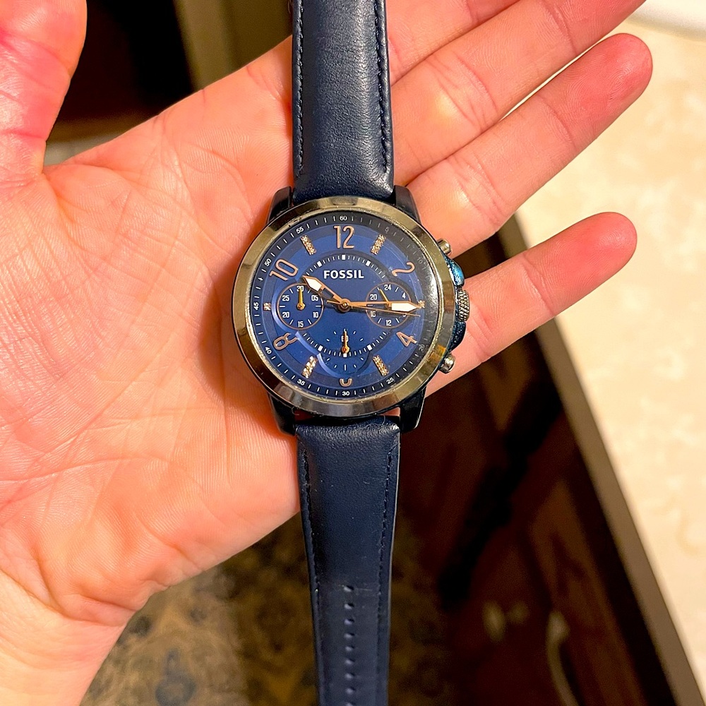 Navy Blue Fossil Watch